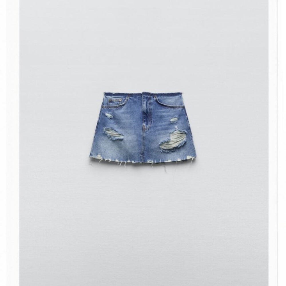ZARA zw the skirt denim skirt